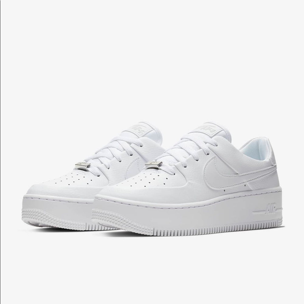 Nike Women’s All-White Low-Top Platform Sneakers